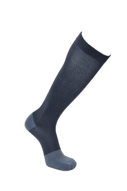 Lunatik Graphite Grey+ compression sock on white background.