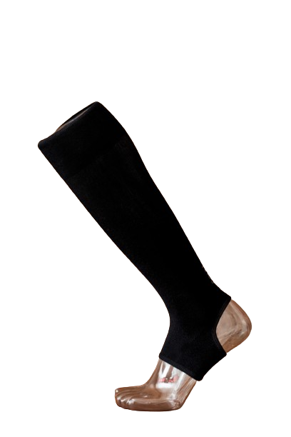 Lunatik Stirr Up compression sock (cropped toe and heel) on white background.