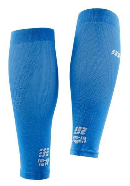 CEP Ultralight compression calf sleeves in blue.